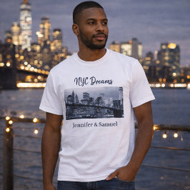 Camiseta Energy of New York City Romantic Couples Skyline