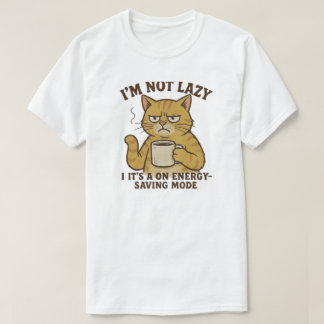 Camiseta Energy-Saving Cat