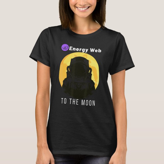 Camiseta Energy Web Para O Blockcha De Criptomoeda Da Lua (Frente)