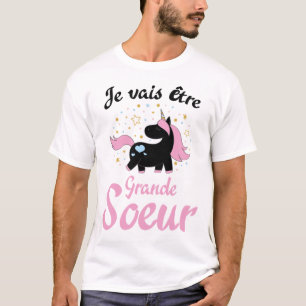 Camiseta Enfatiador Futuro Grande Soeur Je Vais Être Grand