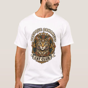 Camiseta Enfeite Barroco Gato Presente Amante de Gato - Orn