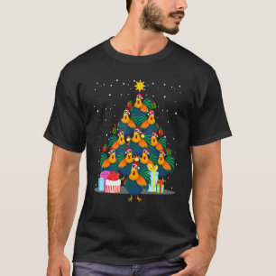 Camiseta Enfeite de árvore de Natal de galinhas decoração