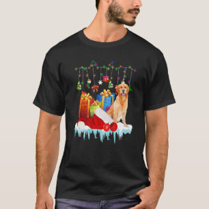 Camiseta Enfeite de árvore de Natal do Retriever Dourado