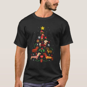 Camiseta Enfeite de árvore de Natal engraçado do Dachshund 