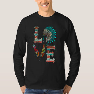 Camiseta Enfeite de Cabeça Nativo Americano Indiano Com Pen