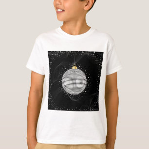 Camiseta Enfeite de Natal em Bola de Discoteca Elegante