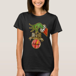 Camiseta Enfeite de Papagaio com Laço de Leopardo Personali