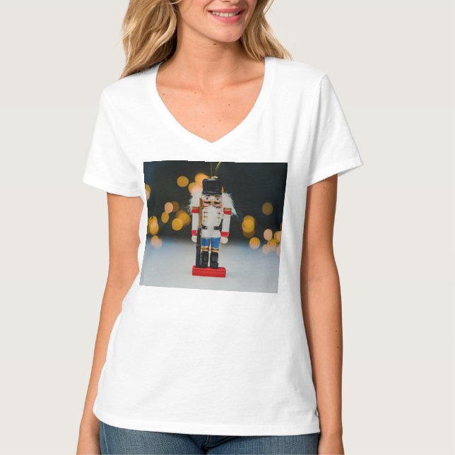 Camiseta Enfeite natalino clássico quebra-nozes do Slippery (Frente)