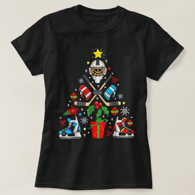 Camiseta Enfeites de natal De Hóquei Em Gelo, Caramba Engra (Frente do Design)