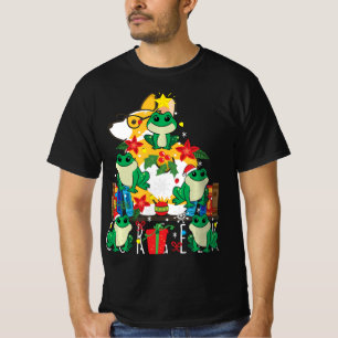 Camiseta Enfeites de natal de sapo engraçada suor de presen