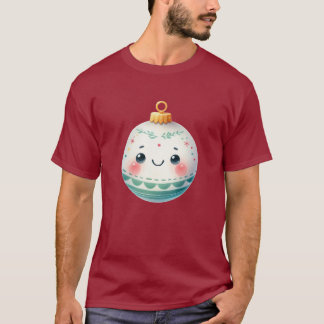 Camiseta Enfeites de natal de Sorriso em Forma de Água