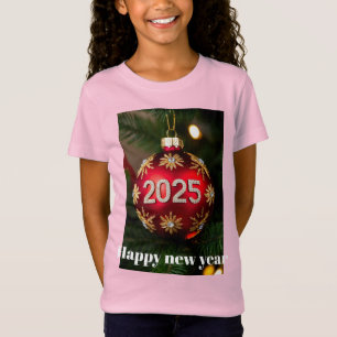 Camiseta Enfeites de natal Elegante 2025 T-Shirt Design