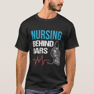 Camiseta Enfermagem atrás da cadeia correcional dos Bares