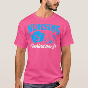 Camiseta Enfermagem atrás de Bares, homens de prisão correc