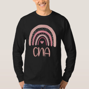 Camiseta Enfermagem Certificada de Arco-Íris Cna Cute Boho 