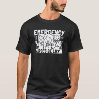 Camiseta Enfermagem Cuidador Enfermeira de Emergência Hosp