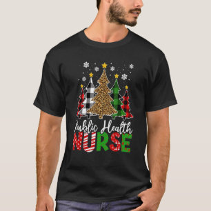 Camiseta Enfermagem de Natal Mulheres Xmas Árvore Saúde Púb
