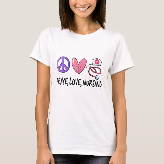 Camiseta Enfermagem do Amor pela Paz (Frente)