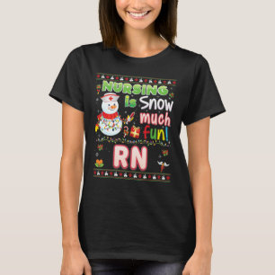 Camiseta Enfermagem É Neve Muito Divertida Tão Neve Natal L