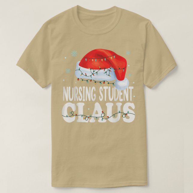 Camiseta Enfermagem Estudante Claus Natal Engraçado Coincid (Frente do Design)