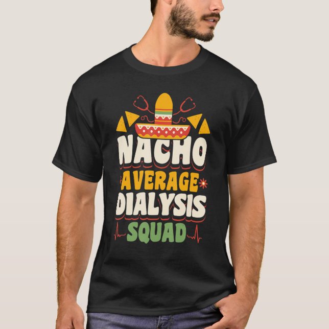 Camiseta Enfermagem Média de Diálise em Nacho (Frente)