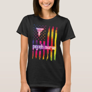 Camiseta Enfermagem Psych Nos Sinalizador Orgulhosa Enferme