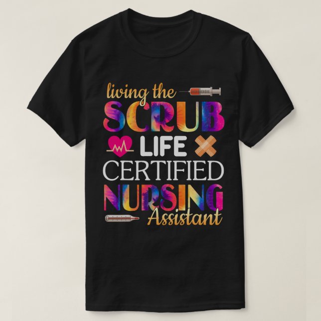 Camiseta Enfermagem Vivendo A Vida Scrubs Certified Enferma (Frente do Design)