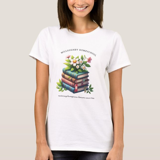 Camiseta Enfermando a escola doméstica de aprendentes (Frente)