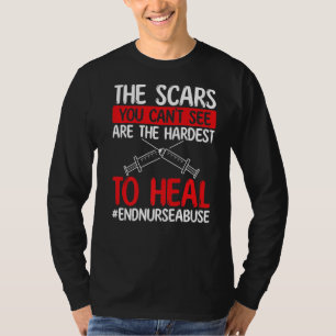 Camiseta Enfermando cicatrizes de violência que não podem v