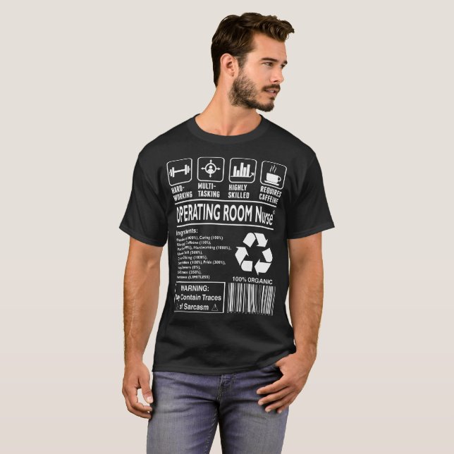 Camiseta Enfermeira a multitarefas trabalhadora da sala de (Frente Completa)