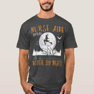 Camiseta Enfermeira À Vira Do Dia De Bruxas À Noite No Dia