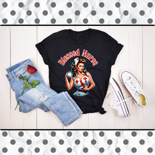Camiseta Enfermeira abençoada Pinup