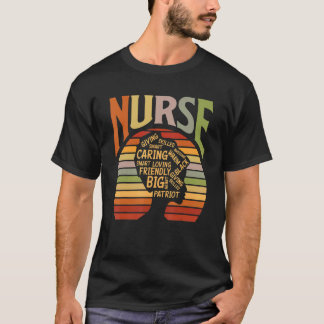 Camiseta Enfermeira Afro-Americana Enfermeira Afro-American