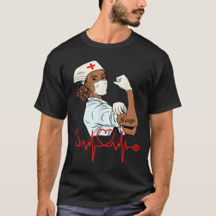 Camiseta Enfermeira Afro-Americana Forte Melanin Girls June