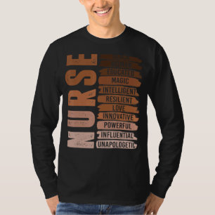 Camiseta Enfermeira Afro-Americana História Negra Orgulho B