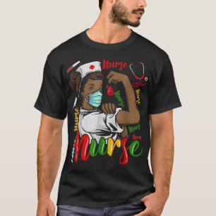 Camiseta Enfermeira Afro-Americana História Negra Orgulho B