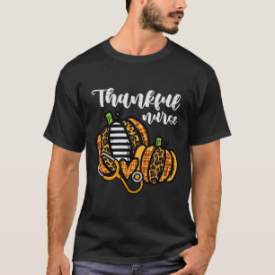 Camiseta Enfermeira agradecida Ação de Graças Caiu no Topo