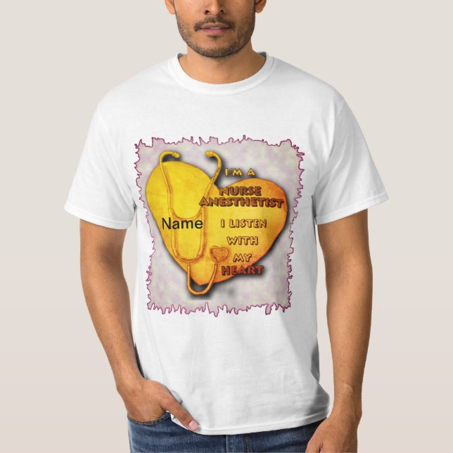 Camiseta Enfermeira Amarela Anestesista (Frente)