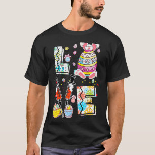 Camiseta Enfermeira Amor Estetoscópio Vida de Roupas Cirúrg