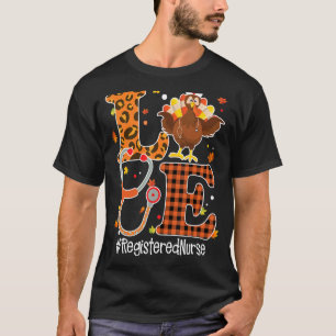 Camiseta Enfermeira Amor Rn Life Stethoscope Turquia Ação d