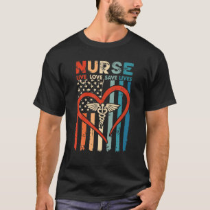 Camiseta Enfermeira Amor Vivo Salva Vidas Orgulhosas De Enf