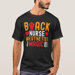 Camiseta Enfermeira Anestesiologista Negra, CRNA Mágica Afr