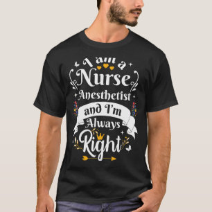 Camiseta Enfermeira Anestesista Sempre Direita, CRNA