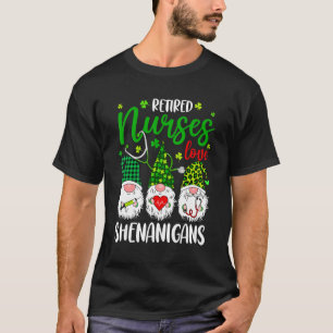 Camiseta Enfermeira aposentada ama Shenanigans Gnomos Enfer