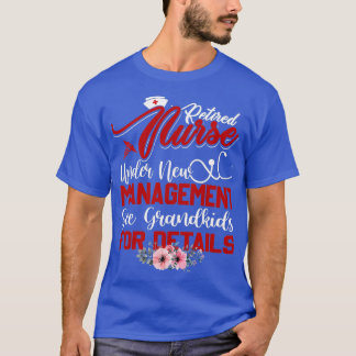 Camiseta Enfermeira aposentada sob nova direção veja netos 