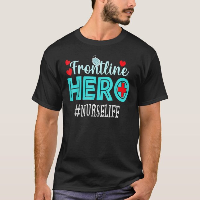 Camiseta Enfermeira Apreciação dos Trabalhadores Essenciais (Frente)