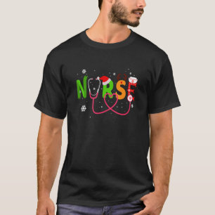 Camiseta Enfermeira Bonita Estetoscópio Rena Profissional d