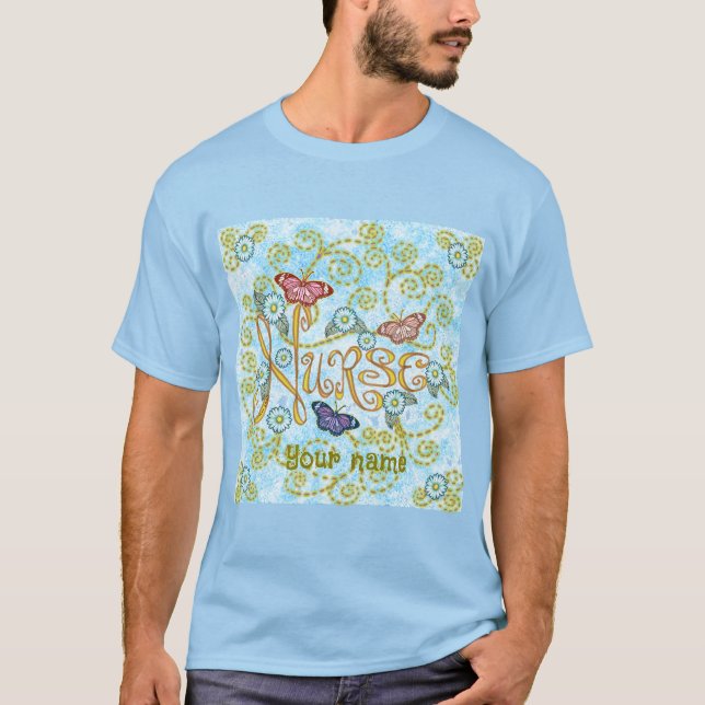 Camiseta Enfermeira Borboleta (Frente)