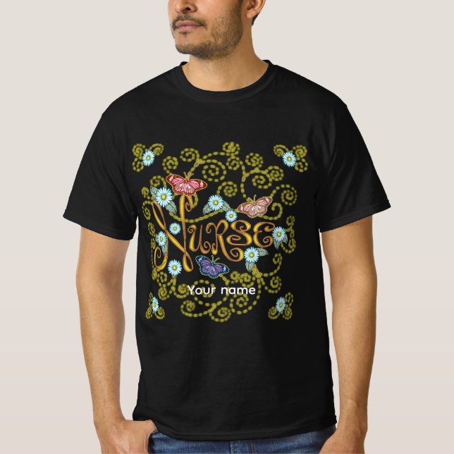 Camiseta Enfermeira Borboleta (Frente)
