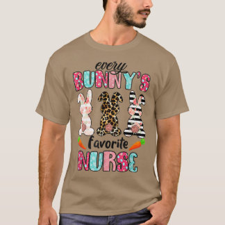 Camiseta Enfermeira Cada Bunnys É Um Enfermeiro Favorito